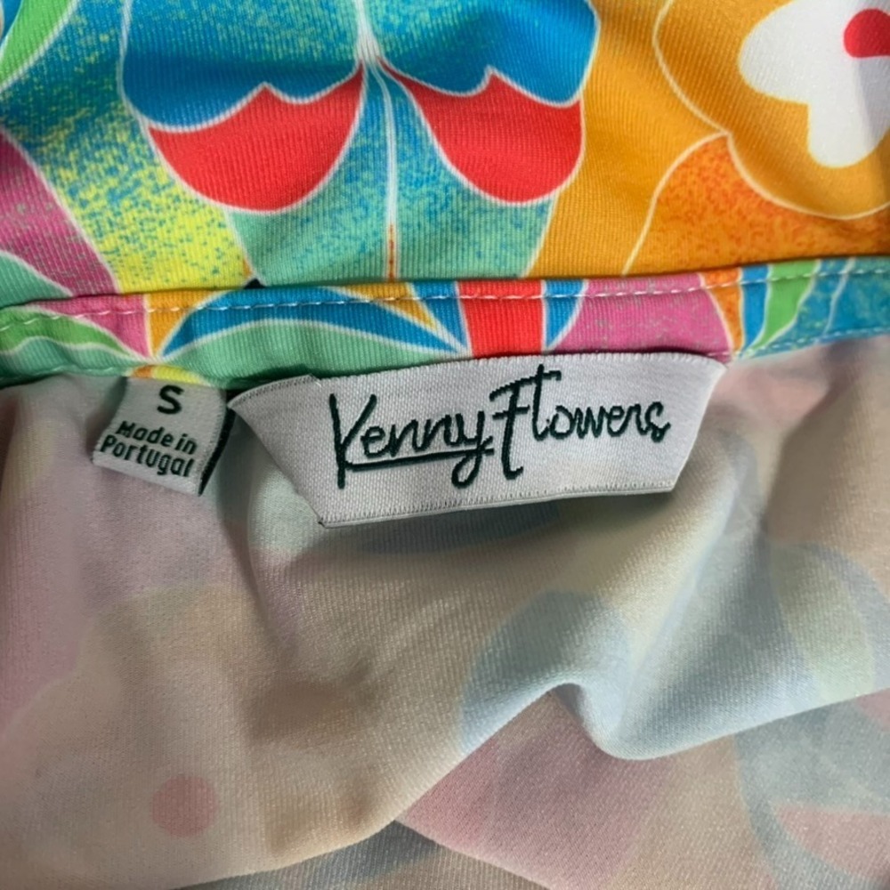 Kenny Flowers‎ Caribbean Parrots Mens Golf Polo Size Small Stretch - Picture 5 of 9